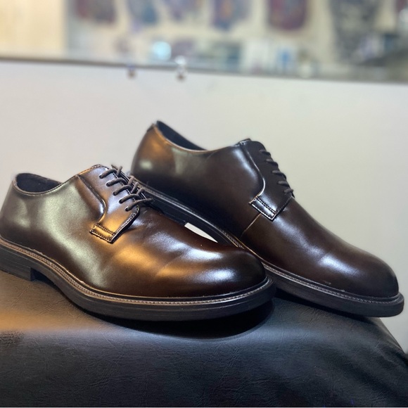 Zara Brown Leather Oxfords
